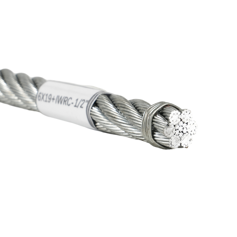 Electro Galvanized 7x19 6x19+IWS/IWRC Steel Wire Rope Steel Core
